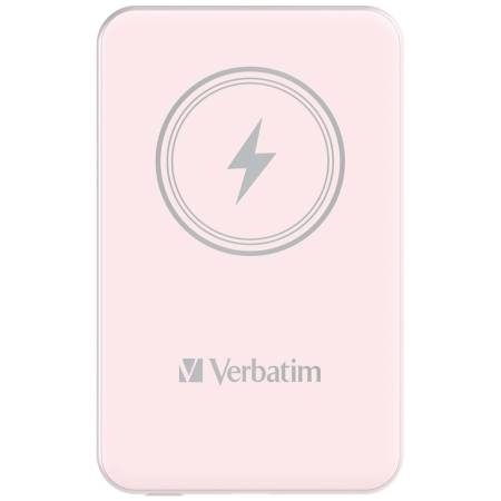 Verbatim MCP-5PK Power Pack 5000 mAh with UBS-C PD 20W / Magnetic Wireless Charging 15W Pink