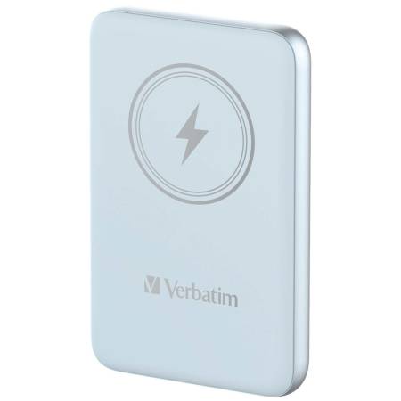 Verbatim MCP-10BE Power Pack 10000 mAh with UBS-C PD 20W / Magnetic Wireless Charging 15W Blue
