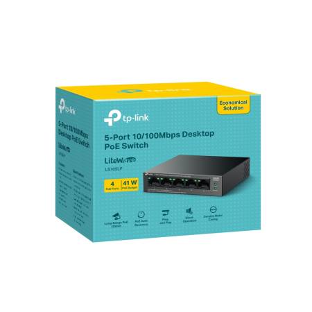 Комутатор TP-Link LS105LP 5-портов 10/100 Mbps
