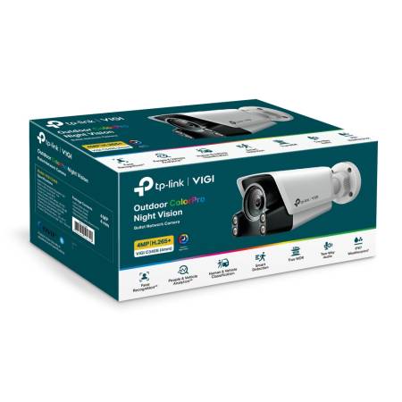 4MP външна пълноцветна Bullet мрежова камера TP-Link VIGI C340S