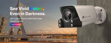 4MP външна пълноцветна Bullet мрежова камера TP-Link VIGI C340S