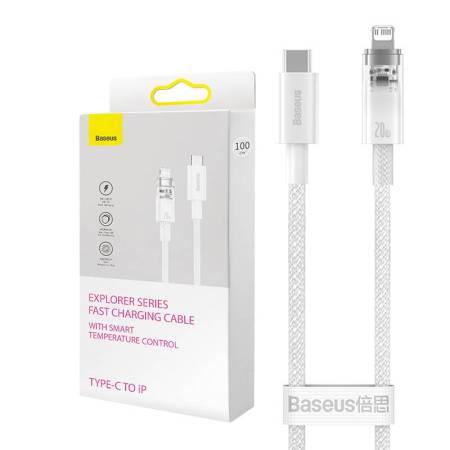 Кабел Baseus Explorer Series USB-C - Lightning 20W 1 м CATS010202 - бял