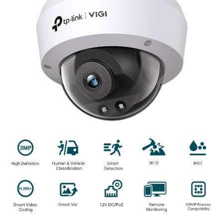 3MP IR куполна мрежова камера TP-Link VIGI C230I(2.8mm)