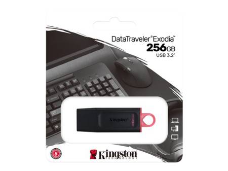KINGSTON 256GB USB3.2 Gen1 DataTraveler Exodia Black + Pink