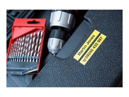 BROTHER P-Touch TZE-S621 black on yellow 9mm extra gluey