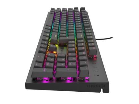 Genesis Mechanical Gaming Keyboard Thor 303 RGB Backlight Brown Switch US Layout Black