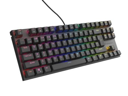 Genesis Mechanical Gaming Keyboard Thor 303 TKL RGB Backlight Brown Switch US Layout Black