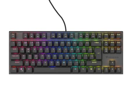 Genesis Mechanical Gaming Keyboard Thor 303 TKL RGB Backlight Brown Switch US Layout Black