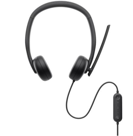 Dell Wired Headset WH3024 + Dell Wired Headset Ear Cushions - HE324
