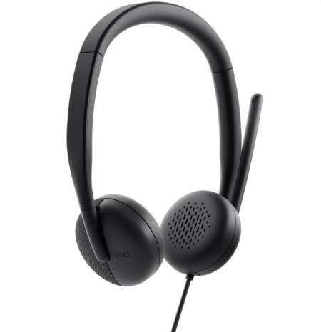 Dell Wired Headset WH3024 + Dell Wired Headset Ear Cushions - HE324