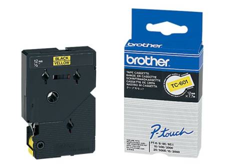 BROTHER P-Touch TC-601 black on yellow 12mm