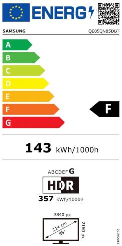 Samsung 85'' 85QN85D AI 4K NEO QLED SMART 120Hz Silver