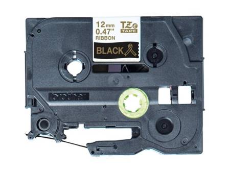 BROTHER P-Touch 12mm black/gold ribbon tape