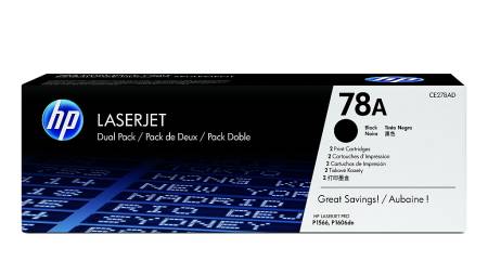 HP 78A Black Dual Pack LaserJet Toner Cartridges