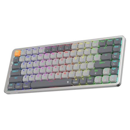 Кабелна/Bluetooth 5/2.4GHz RGB механична гейминг клавиатура Redragon Azure Red Switch K652GG-RGB-PRO - сива