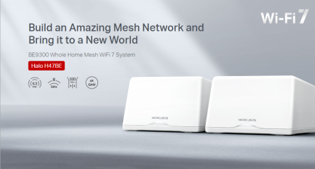 Безжична Wi-Fi 7 Mesh система Mercusys Halo H47BE(2-pack) BE9300