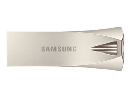 SAMSUNG BAR Plus USB Type-A 512GB 400 MB/s read 110 MB/s write USB 3.1 Flash Drive with Champagne Silver with key ring