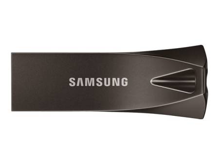 SAMSUNG BAR Plus USB Type-A 512GB 400 MB/s read 110 MB/s write USB 3.1 Flash Drive with Titan Gray with key ring