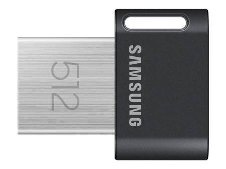 SAMSUNG FIT Plus USB flash drive Type-A 512GB 400 MB/s read 110 MB/s write resistant USB 3.1 flash drive with key ring Gray