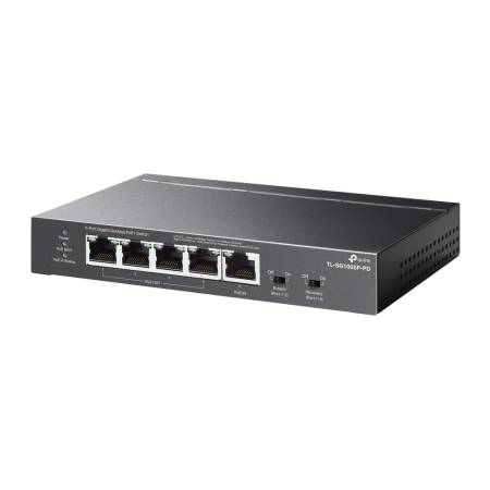 5-портов гигабитов настолен PoE+ комутатор с 1-портов PoE++ вход и 4-портов PoE+изход TP-Link TL-SG1005P-PD