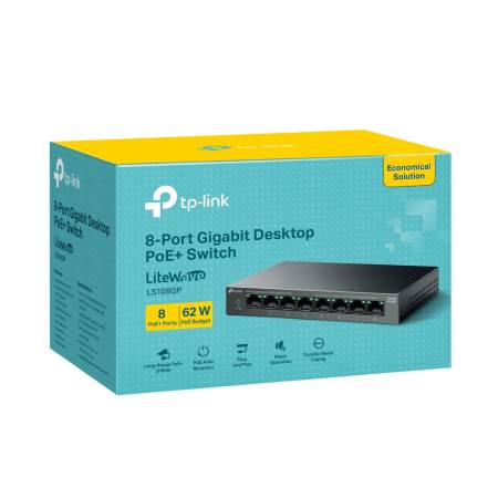 Комутатор TP-Link LS108GP 8-портов PoE+