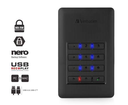 Verbatim STORE 'N' GO Secure HDD with keypad