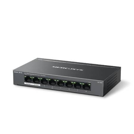 8-портов гигабитов комутатор Mercusys MS108GP със 7 PoE+ порта