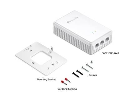 Безжична точка за достъп за стенен монтаж TP-Link Omada EAP615GP-Wall GPON WiFi 6 AX1800