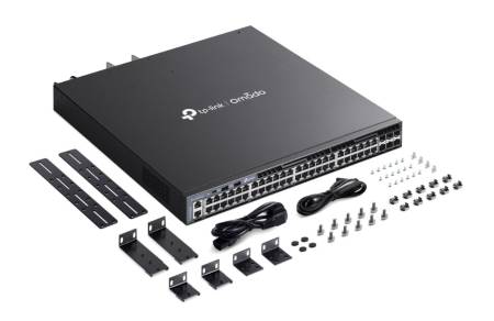 48-портов Gigabit Stackable L3 управляем комутатор с 6 10G слота TP-Link Omada SG6654XHP