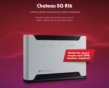 2-лентов рутер MikroTik Chateau 5G R16 D53G-5HacD2HnD-TC&RG520F-EU