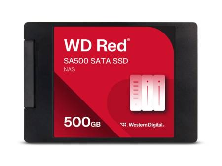 WD Red SSD SA500 NAS 500GB 2.5inch SATA III 6 Gb/s internal single-packed