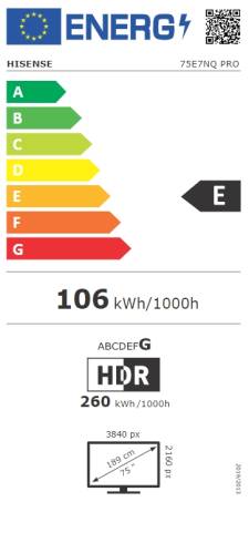 Hisense 75" E7NQ Pro