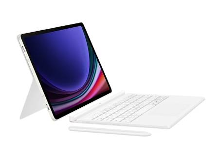 Samsung Tab S9/S9 FE Book Cover Keyboard White