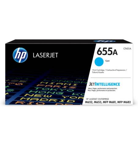 HP 655A Cyan Original LaserJet Toner Cartridge (CF451A)