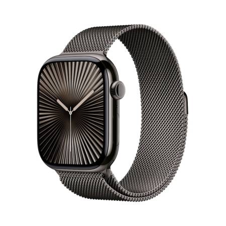 Apple Watch S10 Cellular 46mm Slate Titanium Case with Slate Milanese Loop - M/L