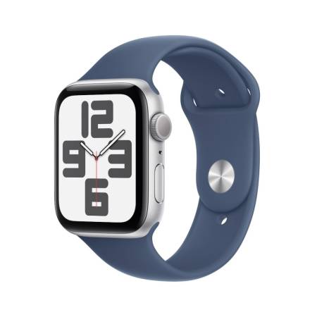 Apple Watch SE2 v3 GPS 40mm Silver Alu Case with Denim Sport Band - M/L