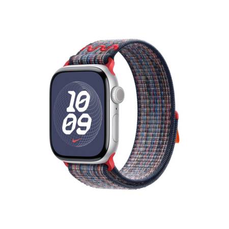 Apple Watch 46mm Nike Sport Loop: Blue/Red Nike Sport Loop