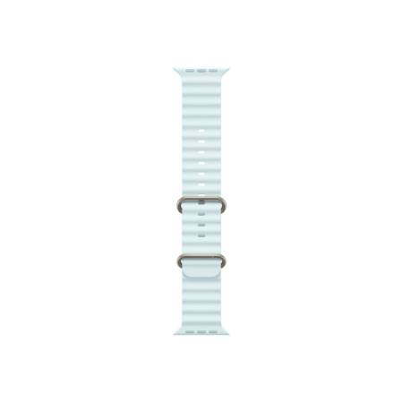 Apple Watch 49mm Band: Ice Blue Ocean Band - Natural Titanium Finish