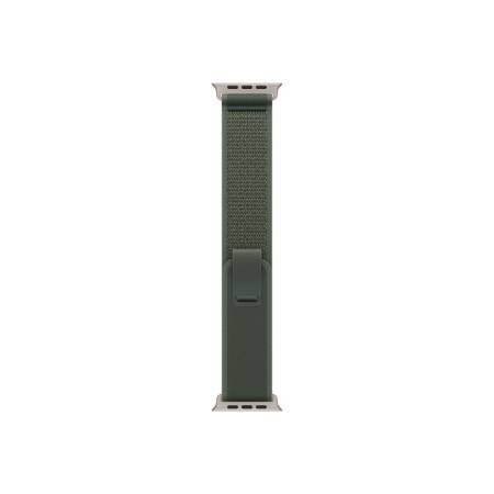 Apple Watch 49mm Loop: Green Trail Loop - S/M - Natural Titanium Finish
