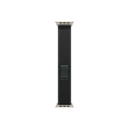 Apple Watch 49mm Loop: Black Trail Loop - M/L - Natural Titanium Finish