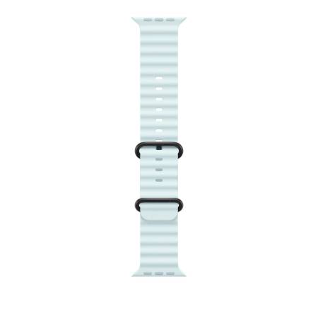 Apple Watch 49mm Band: Ice Blue Ocean Band - Black Titanium Finish