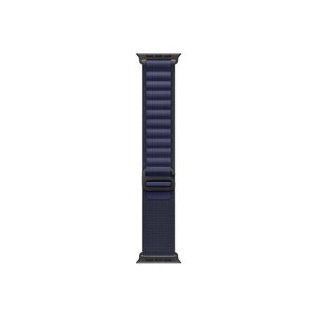 Apple Watch 49mm Loop: Navy Alpine Loop - Small - Black Titanium Finish