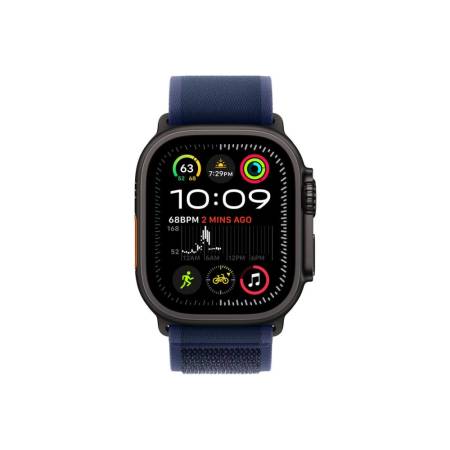 Apple Watch 49mm Loop: Blue Trail Loop - S/M - Black Titanium Finish