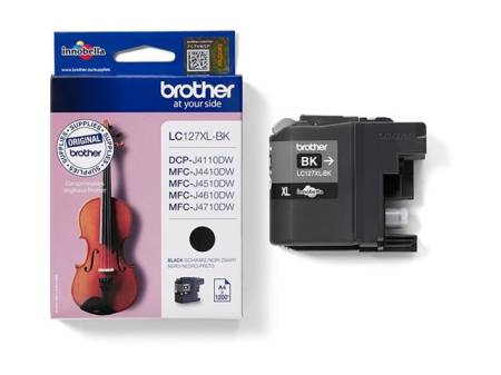 BROTHER LC-127XL ink cartridge black high capacity 1.200 pages 1-pack blister without alarm