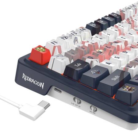 Механична геймърска клавиатура Redragon Eisa Pro Honkai Impact K686AK-RGB-PRO с Bluetooth и безжична връзка и RGB осветление