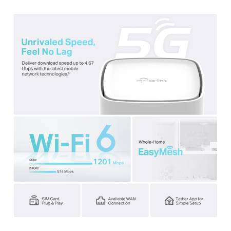 Безжичен 5G Рутер TP Link Archer NX200 AX1800