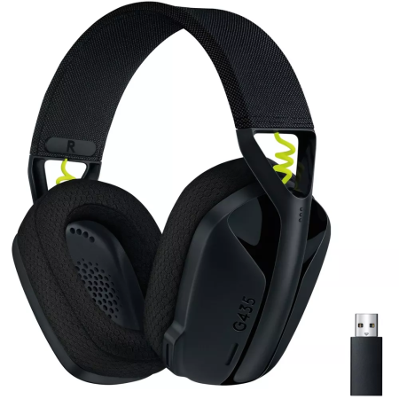 Безжични гейминг слушалки Logitech G435 Lightspeed 981-001050 - черни
