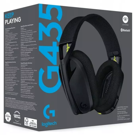 Безжични гейминг слушалки Logitech G435 Lightspeed 981-001050 - черни