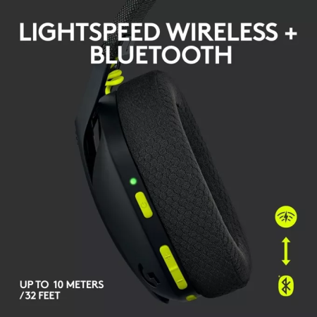 Безжични гейминг слушалки Logitech G435 Lightspeed 981-001050 - черни
