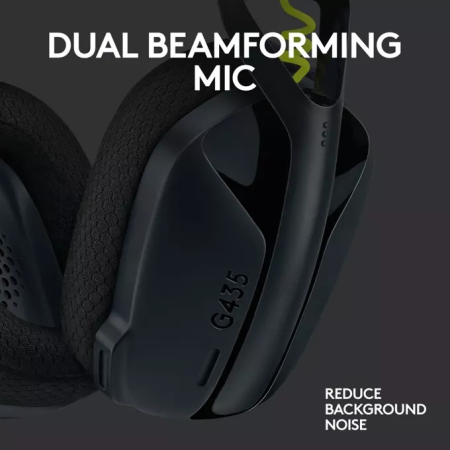 Безжични гейминг слушалки Logitech G435 Lightspeed 981-001050 - черни